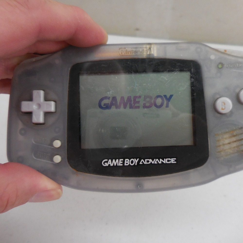 Nintendo Game Boy Advance Glacier AGB-001 Handheld System Console Tested Working